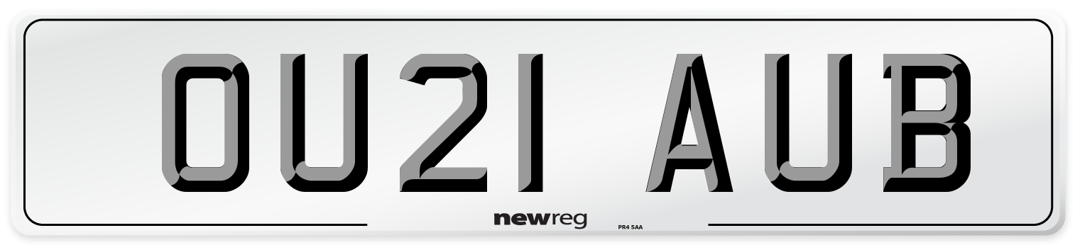 OU21 AUB Number Plate from New Reg